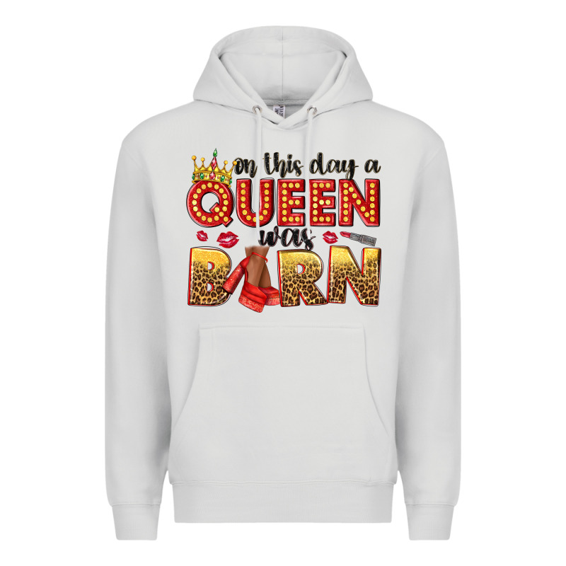 On This Day A Queen Was Born Premium Hoodie by NancyCooperArtShop | Teevron