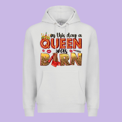 On This Day A Queen Was Born Premium Hoodie Designed By Nancycooperartshop