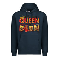 Navy on this day a queen was born Premium Hoodie - NancyCooperArtShop