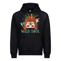 Black Western İndian Wild Soul With Braid Hair Woman Urban Hoodie - BundleAndBundleShop