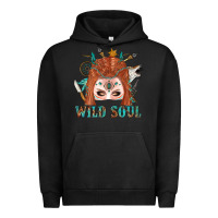 Pigment Black Western İndian Wild Soul With Braid Hair Woman Urban Hoodie - BundleAndBundleShop