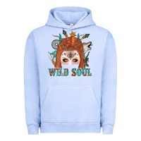 Pigment Grape Ice Western İndian Wild Soul With Braid Hair Woman Urban Hoodie - BundleAndBundleShop