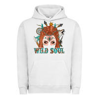 Pigment Lunar Rock Western İndian Wild Soul With Braid Hair Woman Urban Hoodie - BundleAndBundleShop