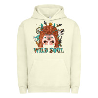 Pigment Pistachio Western İndian Wild Soul With Braid Hair Woman Urban Hoodie - BundleAndBundleShop