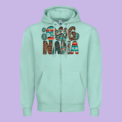 Dog Nana Zipper Hoodie Designed By Racoondesign