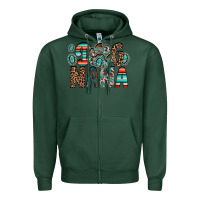 Sports Green dog nana Zipper Hoodie - RacoonDesign
