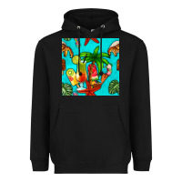Black summer drinks and ice cream Heavyweight Hoodie - BundleAndBundleShop