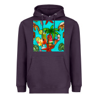 Plum summer drinks and ice cream Heavyweight Hoodie - BundleAndBundleShop
