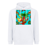 White summer drinks and ice cream Heavyweight Hoodie - BundleAndBundleShop