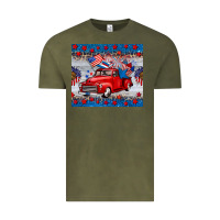 Vintage Olive american truck 4th of july tumbler Vintage Tee - BarkalooDesign