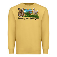 Antique Gold Peace Love Kiko Goat Premium Sweatshirt - LillyAllenDesigns