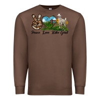 Chestnut Peace Love Kiko Goat Premium Sweatshirt - LillyAllenDesigns