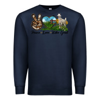 Navy Peace Love Kiko Goat Premium Sweatshirt - LillyAllenDesigns
