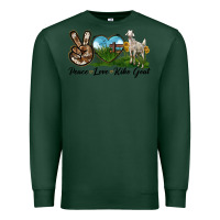 Sports Green Peace Love Kiko Goat Premium Sweatshirt - LillyAllenDesigns