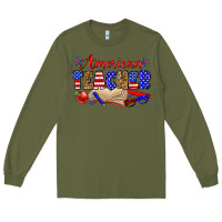 Army Green American teacher Long Sleeve Tee - Zillion Design Studio