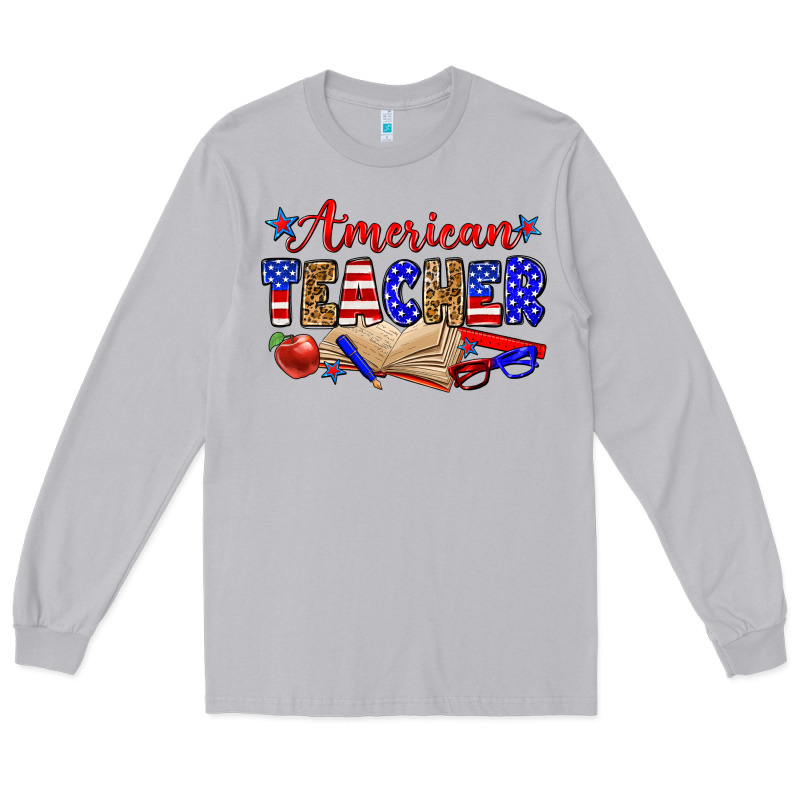 American Teacher Long Sleeve Tee by Zillion Design Studio | Teevron