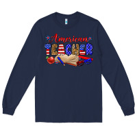 Navy American teacher Long Sleeve Tee - Zillion Design Studio