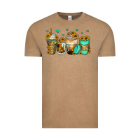 Vintage Coffee sunflowers coffee cups Vintage Tee - Zillion Design Studio