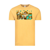 Vintage Mustard sunflowers coffee cups Vintage Tee - Zillion Design Studio