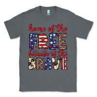 Charcoal Heather Home of the free because of the brave Classic Tee - Neo Western