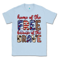 Dusty Blue Home of the free because of the brave Classic Tee - Neo Western