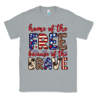 Heather Grey Home of the free because of the brave Classic Tee - Neo Western
