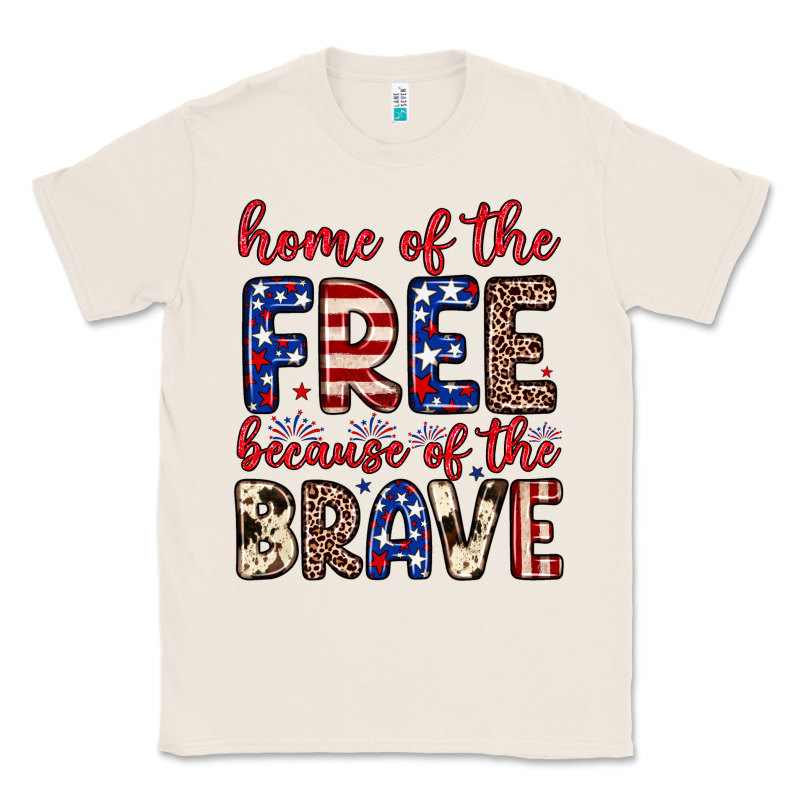 Home Of The Free Because Of The Brave Classic Tee by Neo Western | Teevron