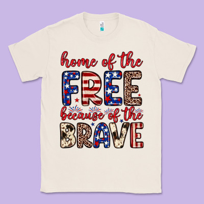 Home Of The Free Because Of The Brave Classic Tee Designed By Neo Western