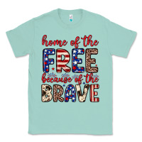 Seafoam Home of the free because of the brave Classic Tee - Neo Western