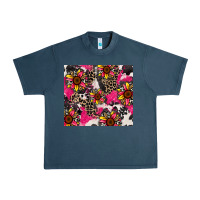Midnight Navy sunflower cowhide Urban Heavy Tee - Zillion Design Studio