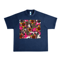 Navy sunflower cowhide Urban Heavy Tee - Zillion Design Studio