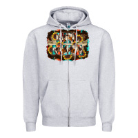 Heather Grey girl mama Zipper Hoodie - RacoonDesign