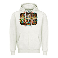 Oatmeal Heather girl mama Zipper Hoodie - RacoonDesign