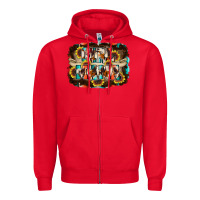 Red girl mama Zipper Hoodie - RacoonDesign