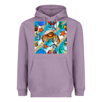 Lavender sea animals Heavyweight Hoodie - BundleAndBundleShop