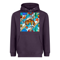 Plum sea animals Heavyweight Hoodie - BundleAndBundleShop