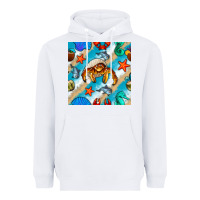 White sea animals Heavyweight Hoodie - BundleAndBundleShop