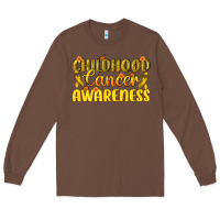 Chestnut Childhood Cancer Awareness Long Sleeve Tee - texasbilliewilder