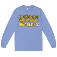 Colony Blue Childhood Cancer Awareness Long Sleeve Tee - texasbilliewilder