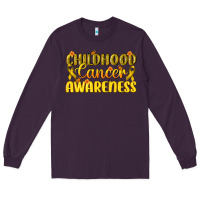 Plum Childhood Cancer Awareness Long Sleeve Tee - texasbilliewilder