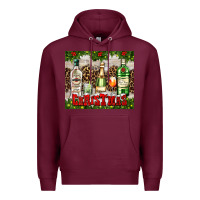 Burgundy christmas cocktail party Premium Hoodie - AdoDesignShop