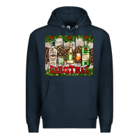 Navy christmas cocktail party Premium Hoodie - AdoDesignShop