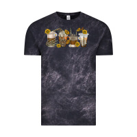 Cloud Black skeleton hands coffee cups Vintage Tee - texasbilliewilder