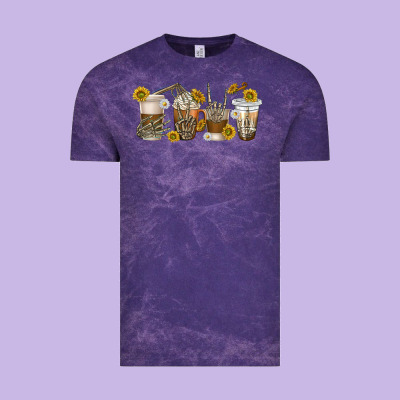 Skeleton Hands Coffee Cups Vintage Tee Designed By Texasbilliewilder