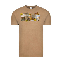 Vintage Coffee skeleton hands coffee cups Vintage Tee - texasbilliewilder