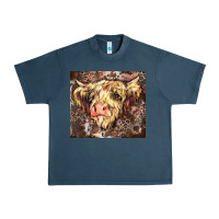 Midnight Navy leopard cow Urban Heavy Tee - Zillion Design Studio