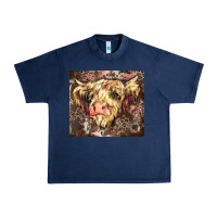 Navy leopard cow Urban Heavy Tee - Zillion Design Studio