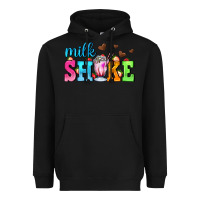 Black milk shake with chocolate heart Heavyweight Hoodie - AdoDesignShop