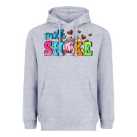 Heather Grey milk shake with chocolate heart Heavyweight Hoodie - AdoDesignShop
