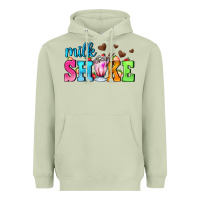Matcha milk shake with chocolate heart Heavyweight Hoodie - AdoDesignShop